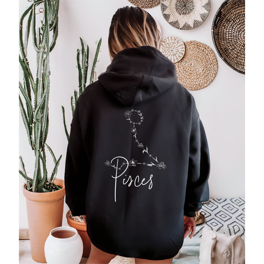 PISCES Floral Constellation Hoodie/Zip-up/Crewneck